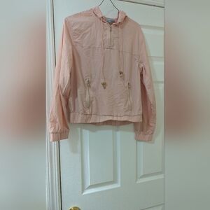 Light Pink Hooded Windbreaker